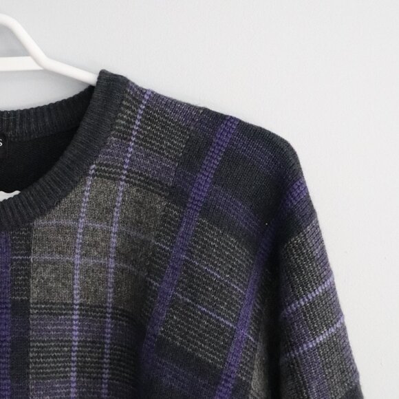 Clan Douglas Cashmere+Wool XL Scotland Plaid Tartan Knit Pullover Crew Sweater - Picture 5 of 11